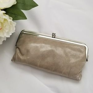 Hobo brand Lauren leather wallet/clutch - Cement